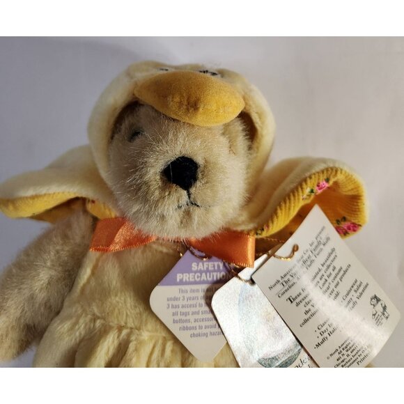 Muffy VanderBear Plush Doll In Yellow Outfit With Orange Shoes & Flowered Bonnet - Picture 2 of 7